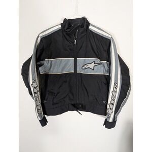 Alpinestars Kids Large Motorcycle Racing Jacket Black Grey White Padded Moto